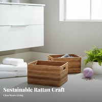 Lidded Wickerdesign Box Multi-Purpose Storage Basket Multipurpose for Organizers