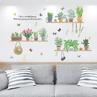 XL7249 Plant Pot Wall Decal for Kids' Bedroom & Living Room Decor