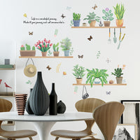 XL7249 Plant Pot Wall Decal for Kids' Bedroom & Living Room Decor