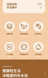 WOW厨房家用大容量冷水壶带龙头柠檬茶桶耐高温凉水壶透明饮料桶