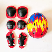 Kids' Protective Gear Set with Helmet, Knee Pads, and Elbow Pads for Cycling, Skating, and Scootering