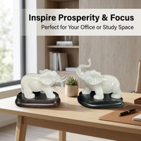 Stone Elephant Statue Decor, Feng Shui Elephants Pair Statues, Decorative Elepha #variant:10-11*6*7-8 cm (Small)
