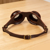 Steampunks Goggles Retro Goggles with Leather Strap Industrial Eyewear for Cosplay, Halloween