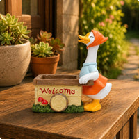 Cartoon Goose Planter Compact Goose Planter Freestanding House Decoration for Garden