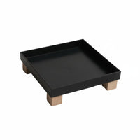 Wood Desktop Storage Box Decorative Square Wooden Tray Multi-Purpose