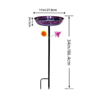 Metal Bird Bath Stable Base Detachable Bird Bath Bowl Weatherproof for Backyard