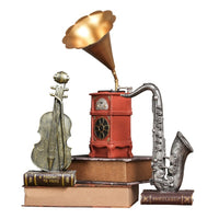 Vintage Bookshelf Cabinet Figurine for Home and Office Decor