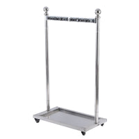 Stainless Steel Movable Mop and Broom Holder with Storage Shelf