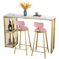 Nordic Iron Art Bar Table and Stool Set for Kitchen Living Room Cafe Milk Tea Shop