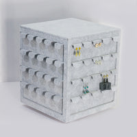 Rotating Velvet Jewelry Display Stand for Earrings and Studs, Countertop Organizer