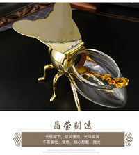 高档蜜蜂糖罐家用餐厅咖啡店酒店带勺桌面收纳罐储物玩具摆件