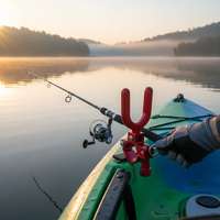 Ultra-Short Fishing Rod Holder with Quick-Release Mechanism