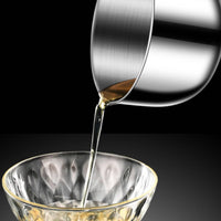 Lidded Egg White Separator Perforated Egg White Separator Cup Polished Silver