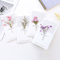 Simple Dried Flower Greeting Card for Valentine's Day, Birthday, and DIY Messages