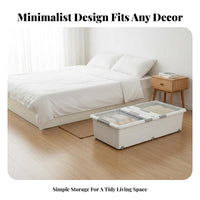 Rolling Underbed Drawer With casters Flat Rolling container slimline Design