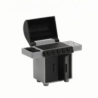 1:12 Dollhouse Grill Black and Gray Dollhouse Grill Openable Lid
