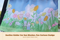 Retractable car sunshade with suction