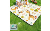Waterproof Picnic Mat with Carry Loop Compact Foldable Picnic Blanket Soft Foldable Beach Mat Easy-to-Clean for Picnics