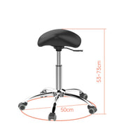 Swivel Saddle Stool Wheeled Ergonomic Saddle Chair Postural Support Height Adjustable Stool for Dentists
