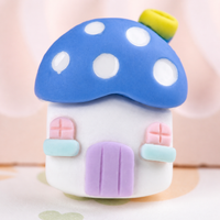 Resin Decoration Parts, Cute Fairy Tale Miniature House Charm Parts for DIY Phone Case Decoration