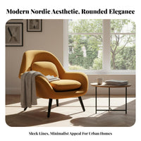Highspine accent Chair Nordic design Upholstered Armchair Minimalist Comfortable for Living Room, Bedroom, Balcony