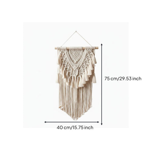Boho Wall Tapestry Handmade Tassel Woven Wall Decor Eco-Friendly
