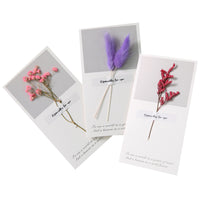 Simple Dried Flower Greeting Card for Valentine's Day, Birthday, and DIY Messages