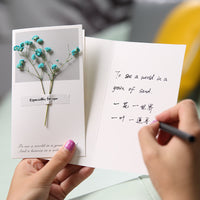 Simple Dried Flower Greeting Card for Valentine's Day, Birthday, and DIY Messages