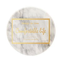 INS Style Diatomaceous Earth Coasters, Marble Pattern Absorbent Heat-Resistant Table Mats for Kitchen & Dining