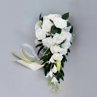Cascading Bridal Bouquet Artificial Bridal Bouquet Artificial Flowers for Brides, Weddings, Photo Shoots