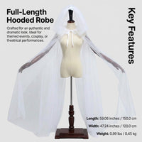Fancy Dress Hooded Cape, Halloween Fancy Dress Costume, Cosplay Accessories Hooded Cape, Witch Cospl - Image 6