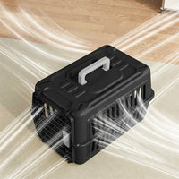 Portable Pet Carrier with Design Patent, Hard-Sided PP Material Cat Carrier for Car Pet Carrier Use