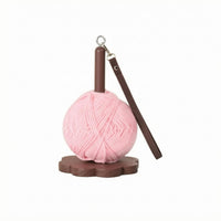 Wooden Yarn Spool Holder Polished Finish Craft Storage Long-Lasting