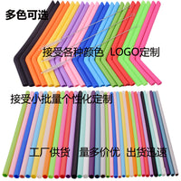 Food-Grade Silicone Straw Set with Cleaning Brush, Reusable Foldable Drinking Straws for Travel and Home