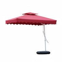 Heavy Duty Easy Open Lever Large Patio Umbrella Waterproof Square Garden Parasol for Homeowners, Business Owners, Backyard, Poolside, Balcony