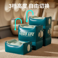充气脚凳便携充气脚垫旅行神器腿凳飞机高铁用可调节高度无座神器