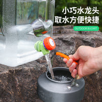 18L Transparent PC Water Bucket with Faucet for Camping and Travel
