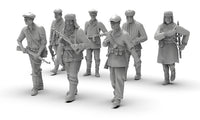 1/72二战俄军士兵1/64白模1/35小摆件微缩素体微型兵人3D打印模型