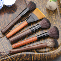 Teapot Brush for Kung Fu Tea Set, Pearwood/Ebony Handle, Flat Brush or Pen Style, Non-shedding Bristles