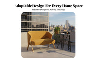 3 Pieces Two Armchairs and a Side Table Nordic Design Conversation Set Space-Saving Thick Cushions for Apartment Dwellers