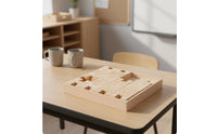 Wooden Cross Blocks Translucent Acrylic Insert Blocks Color Recognition Children's Toy for Kids, Kindergarteners, Preschool, Daycare, Classroom