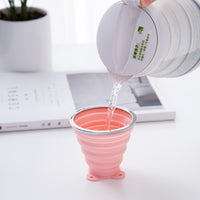 Collapsible Silicone Travel Cup for Hot and Cold Beverages - Portable & Reusable