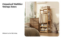 Clothes Rail with footwear storage Freestanding Clothing Rack Easy Assembly for Adults
