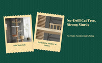 Multi-level wood cat condo tower