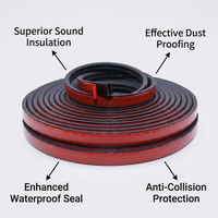 Sealing Strip Draught Excluder, Door Seal Strip Draught Excluder, Soundproof Doo #variant:New B-type