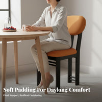 Upholstered Wooden Dining Chair Padded Seat and rear for Interior Designers