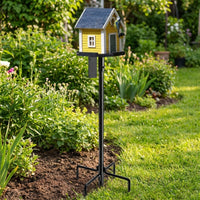 Outdoor Bird Feeder Metal Dwelling, Avian Feeder for Native Species, Simple Style Geometric Shape Garden Decor Patio Ornament