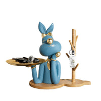 Metal Rabbit and Deer Figurine Key Tray for Entryway Living Room Housewarming Gift