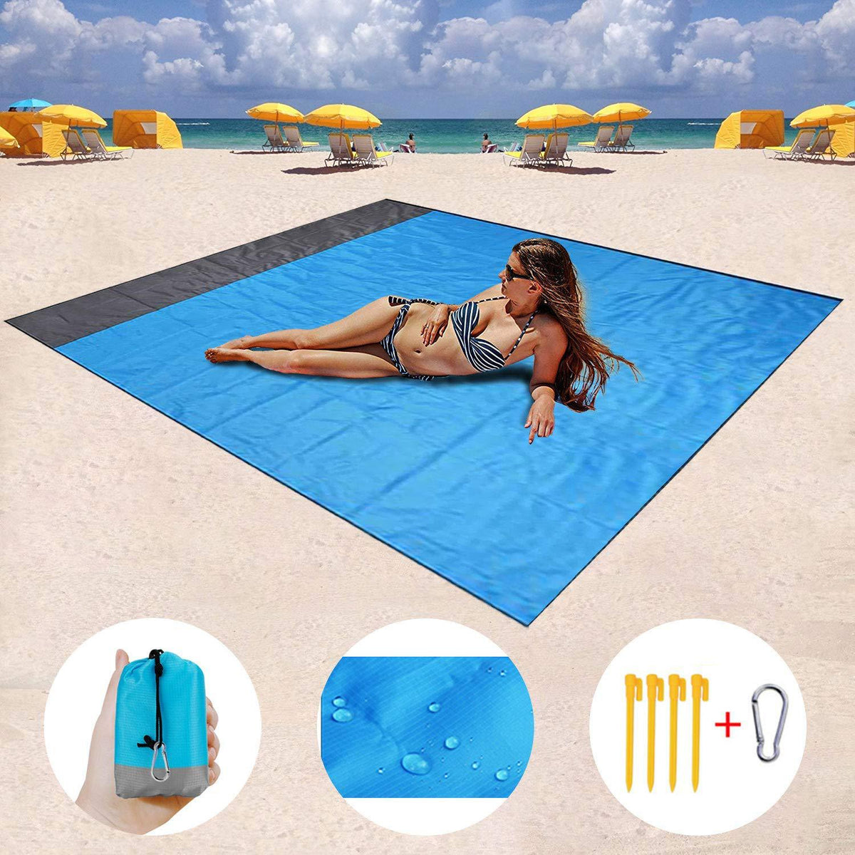 Portable Waterproof Picnic Blanket - Foldable, Tear-Resistant, Sand-Proof Mat for Outdoor Camping & Beach