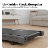 Quiet Operation Compact Walking Machine LED Display Portable Walking Treadmill Shock Absorption Foldable Electric Treadmill High Weight Capacity for Beginners, Apartment